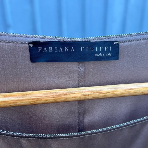 Fabiana Filippi Champagne Silk Dress, Size Large - Picture 9 of 15